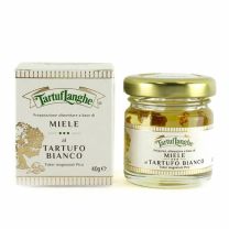 "Miele al tartufo bianco", ein fein-würziger Akazienhonig, vereint die Süße des Honigs mit der würzigen Tiefe des weißen Trüffels und macht jedes Gericht zu einem festlichen Ereignis.